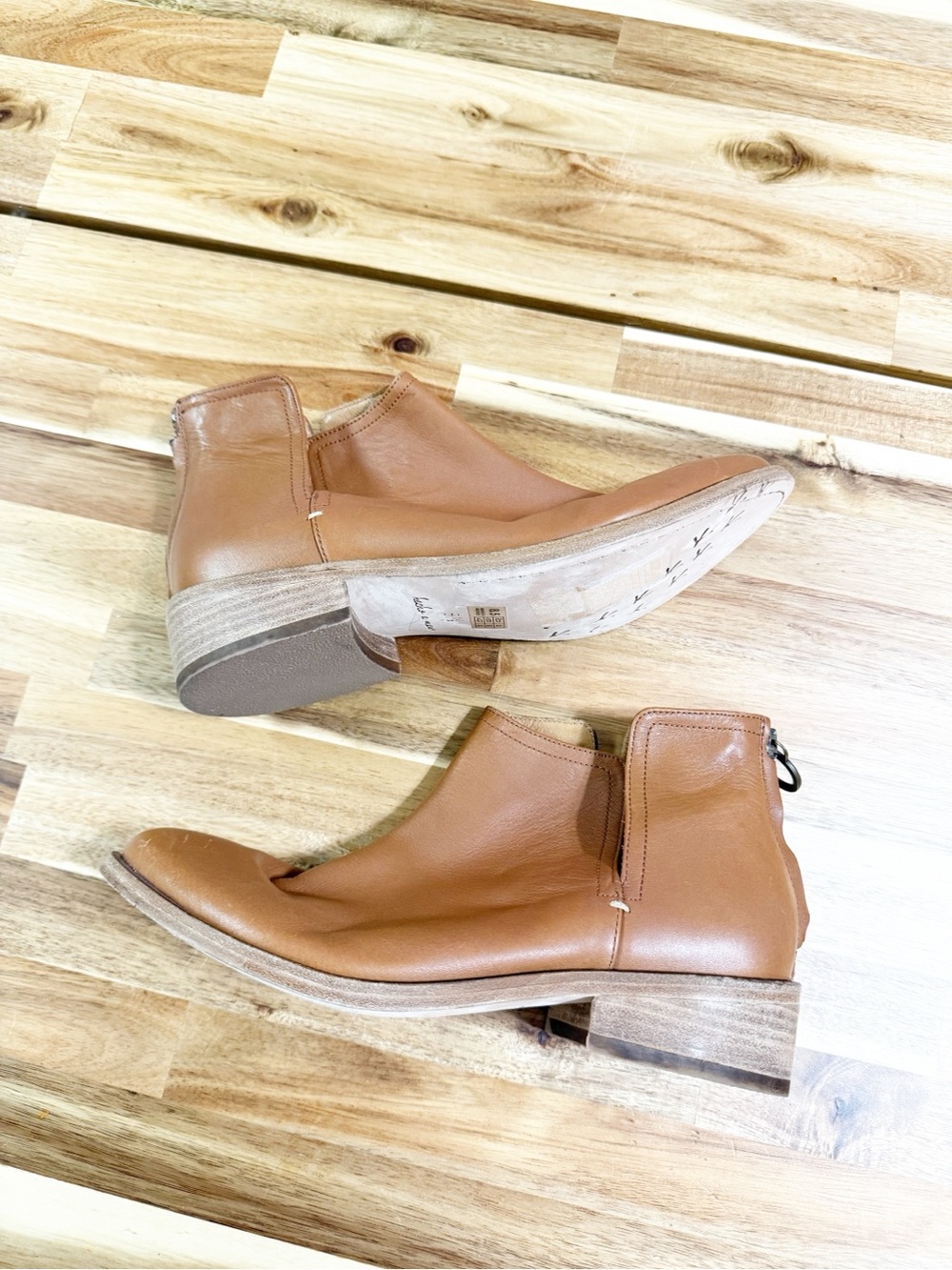 Beek Falcon Ankle Zip Cognac Tan Anthropologie Booties Size 8.5 $375 MSRP - Picture 11 of 11